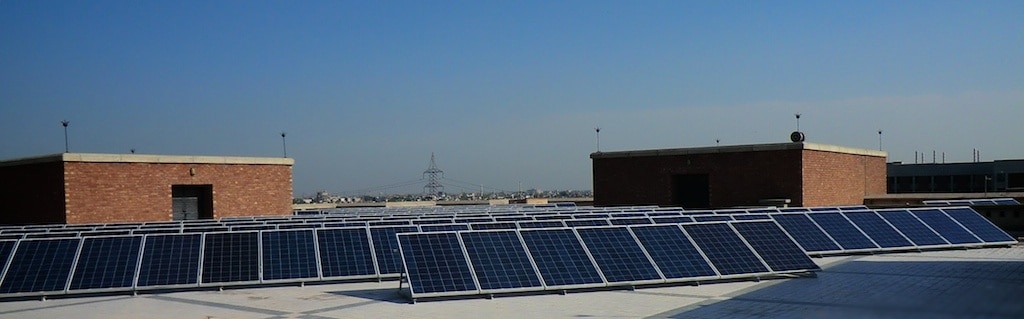 meeco solar rooftop installation in Lahore University 2013