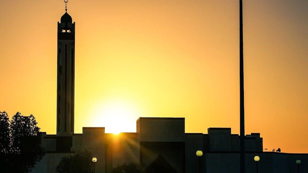 The sunset in Saudi Arabia.