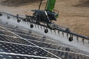 Cleaning of photovoltaic panels